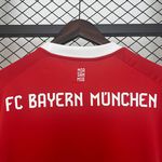 Camisa Bayern de Munique Home I 25/26 - Vermelha/Branca - Torcedor Masculina