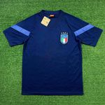 Camisa Itália 22/23 - Escudo Dourado - Azul Marinho