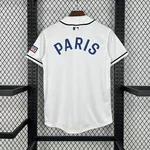 Camisa PSG Beisebol 25/26 - Branca - Torcedor Masculina (Forma Justa)