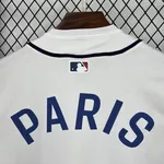 Camisa PSG Beisebol 25/26 - Branca - Torcedor Masculina (Forma Justa)