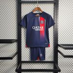 Conjunto infantil Paris Saint-Germain I 23/24 Azul e Vermelha