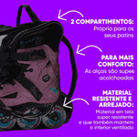 Mochila Traxart Inline Bag Roxa para Patins