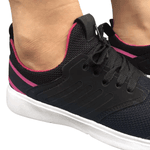 Tênis Feminino Esporte Preto/Rosa Air Sports