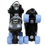 Patins Quad Flash Ajustavel Infantil Azul Traxart 4 Rodas Abec 7