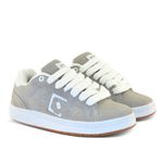 Tênis Qix Combat Suede Cinza Branco Natural