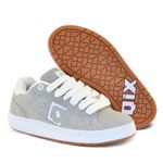 Tênis Qix Combat Suede Cinza Branco Natural