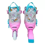 Patins Infantil Starlight Rosa Com Rodas De Led Abec 9