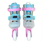 Patins Infantil Starlight Rosa Com Rodas De Led Abec 9