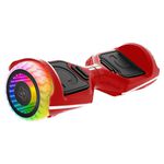 Raverboard Diciclo Elétrico Vermelho com Rodas de Led Drop