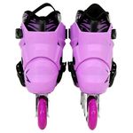 Patins Inline Freestyle Revolt Lilás Base Branca ABEC-9 Traxart