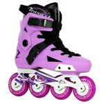 Patins Inline Freestyle Revolt Lilás Base Branca ABEC-9 Traxart