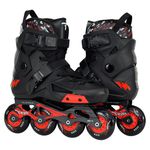 Patins Inline Freestyle Revolt Preto Rodas Pretas ABEC-9 Traxart