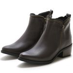 Bota Botinha Feminina Beauty Cano Curto Ziper