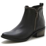 Bota Botinha Feminina Beauty Cano Curto Ziper