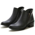 Bota Botinha Feminina Beauty Cano Curto Ziper