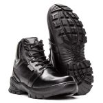 Bota Coturno Em Couro Militar Asphalt Preto