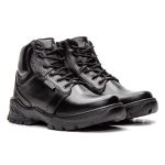 Bota Coturno Em Couro Militar Asphalt Preto