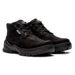 Bota Coturno Em Couro Militar Bull Preto Liso