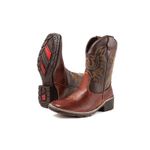 Bota Texana Country Masculina Cano Longo Marrom