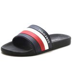 Chinelo Sandália Slide Conforto Passeio Borracha Macia Preta