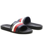 Chinelo Sandália Slide Conforto Passeio Borracha Macia Preta