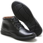 Bota Masculina Palmilha Gel Solado Borracha Ortopédica