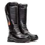 Bota Longa Coturno Unisex Bombeiro Civil 100% Couro com CA