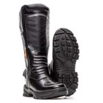 Bota Longa Coturno Unisex Bombeiro Civil 100% Couro com CA