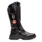 Bota Longa Coturno Unisex Bombeiro Civil 100% Couro com CA