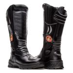 Bota Longa Coturno Unisex Bombeiro Civil 100% Couro com CA