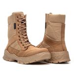 Bota Coturno Militar Couro Leopard Padrão Exército Brasileiro