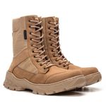 Bota Coturno Militar Couro Leopard Padrão Exército Brasileiro