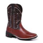 Bota Texana Country Masculina Cano Longo Marrom