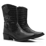 Bota Texana Botinha Western Feminina Cano Médio