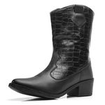 Bota Texana Botinha Western Feminina Cano Médio