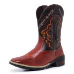 Bota Texana Country Masculina Cano Longo Marrom