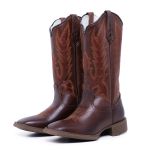 Bota Texana Country Cano Alto Couro Legítimo Premium Higher