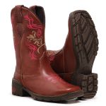 Bota Botina Texana Feminina Cano Longo Country