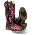 BOTA TEXANA FEMININA FRANCA BOOTS CAVEIRA MEXICANA PINK FRANCA BOOTS