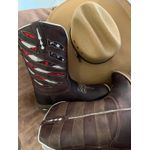 BOTA TEXANA MASCULINA COM RECORTES A LASER GUARRA DE URSO FB95