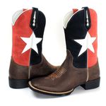 BOTA TEXANA MASCULINA BANDEIRA CANO MEDIO FB84