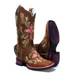 BOTA TEXANA HOPPER FEMININA FRANCA BOOTS CRUZ ROSA FB034