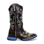 BOTA TEXANA HOPPER FEMININA FRANCA BOOTS CRUZ AZUL FB035