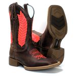 BOTA TEXANA FEMININA FRANCA BOOTS RECORTES A LASER NEON FB103