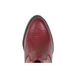 BOTINHA FEMININA CANO CURTO COM BORDADO ESTILO COUNTRY VERMELHO 