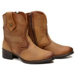 Bota Feminina em Couro Texas Mostarda