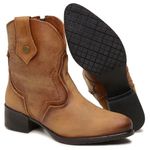 Bota Feminina em Couro Texas Mostarda
