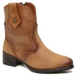 Bota Feminina em Couro Texas Mostarda