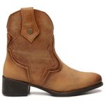 Bota Feminina em Couro Texas Mostarda