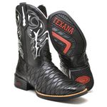 BOTA TEXANA COUNTRY MASCULINA BORDADA ESCAMADA - LINHA ECO 